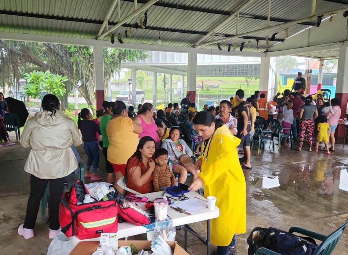 Depresión tropical 11: llevan atención médica a zonas por lluvias devastadas en Coatzacoalcos