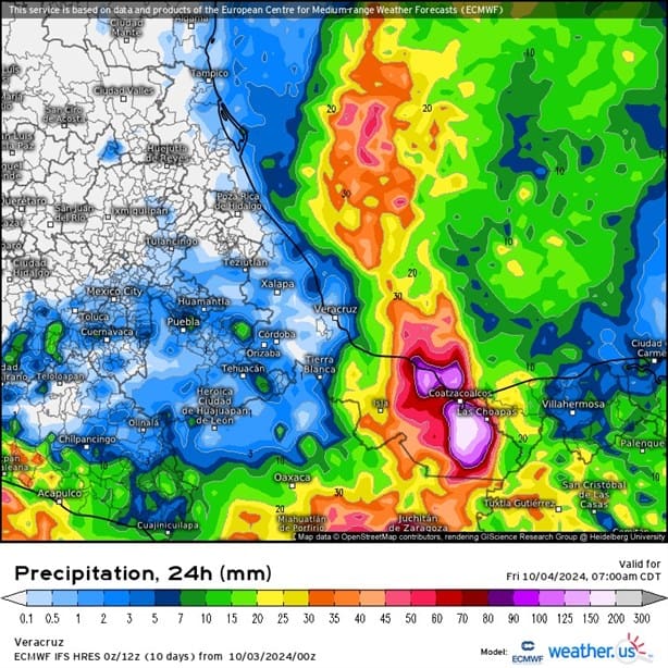 Se mantienen potencial de lluvias intensas en el Sur; este es el aviso Especial de Protección Civil de Veracruz