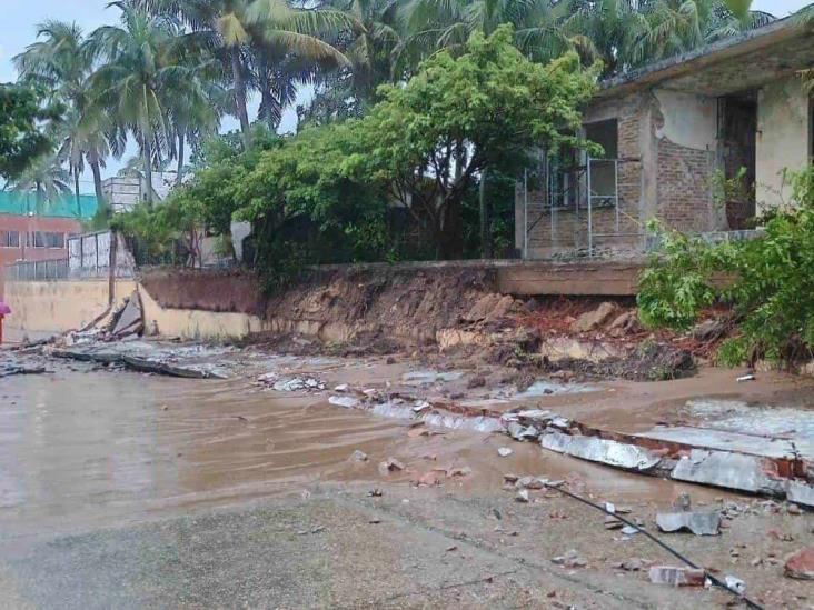 Estos fueron algunos de los estragos que dejó la fuerte lluvia en Coatzacoalcos | FOTOS