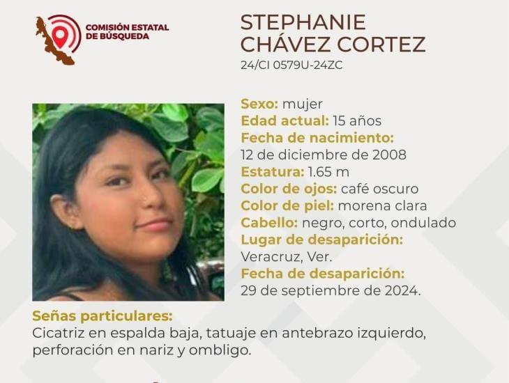 Stephanie Chávez de 15 años cumple 4 días desaparecida en Veracruz