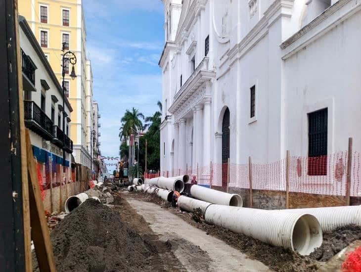 Este es el mes en que terminarán las obras en el primer cuadro de la ciudad de Veracruz