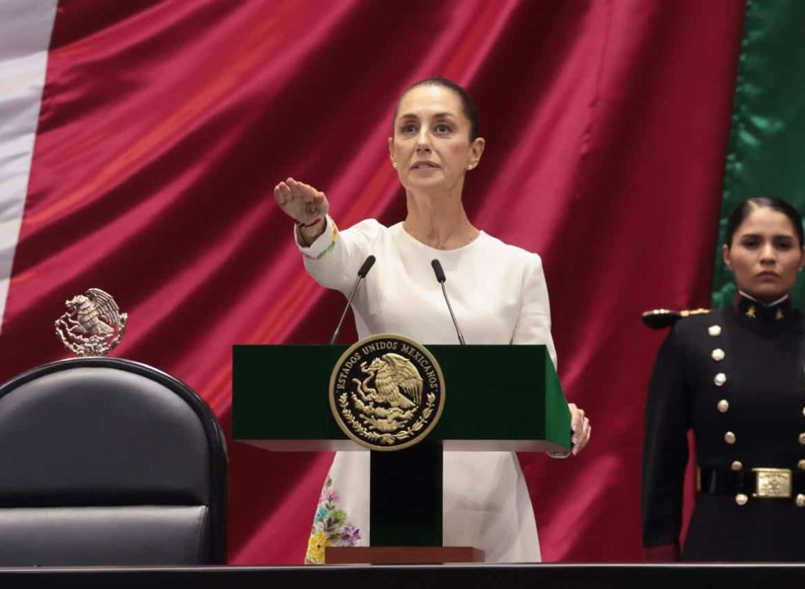 Con A, dice la primera presidenta de México, que se muestra más feminista que nunca