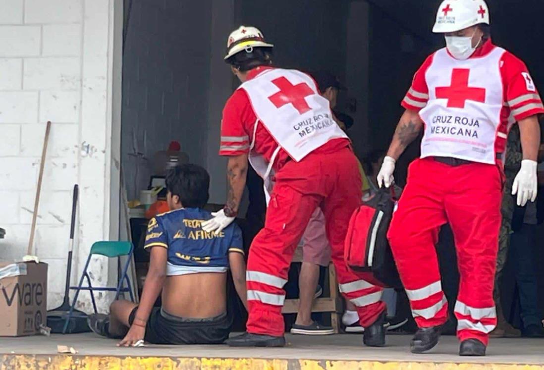 Cuatro trabajadores sufren accidente en la Central de Abastos de Veracruz | VIDEO