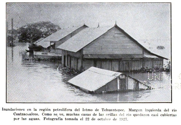 Así fue la inundación de los campos petroleros del istmo hace 100 años