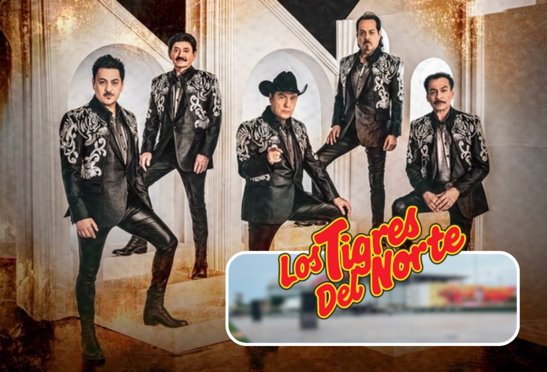 Así luce el escenario para el concierto de Los Tigres del Norte en Veracruz este 05 de octubre