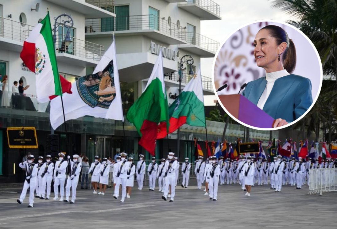 Claudia Sheinbaum confirma visita al puerto de Veracruz hoy por el Día de la Armada de México