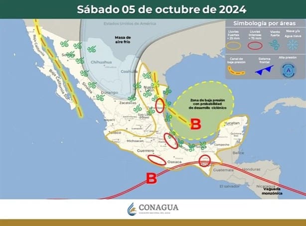 Conagua alerta por la formación del Frente Frío 5, en estas zonas bajará la temperatura