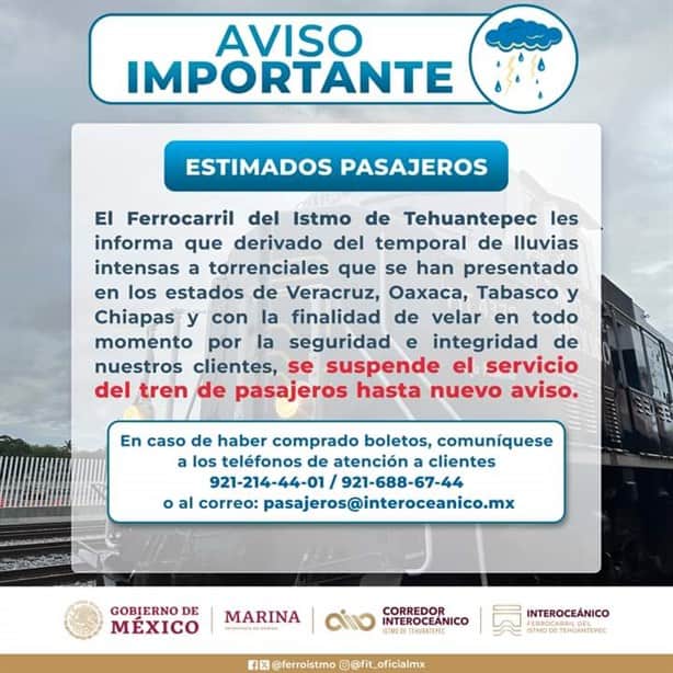 Tren Interoceánico: por temporal lluvioso suspenden servicio de pasajeros ¿compraste boletos?