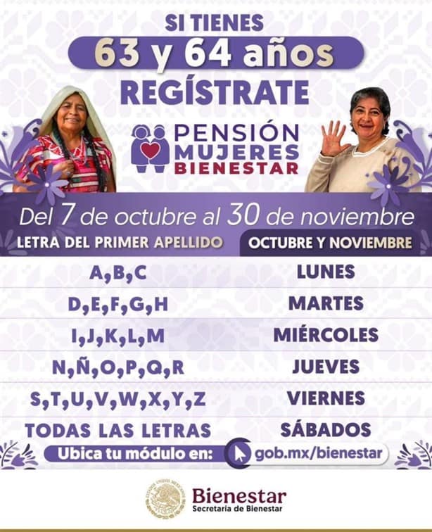 Estos son los módulos para registrarte a la pensión de mujeres de 60 a 64 años en Veracruz