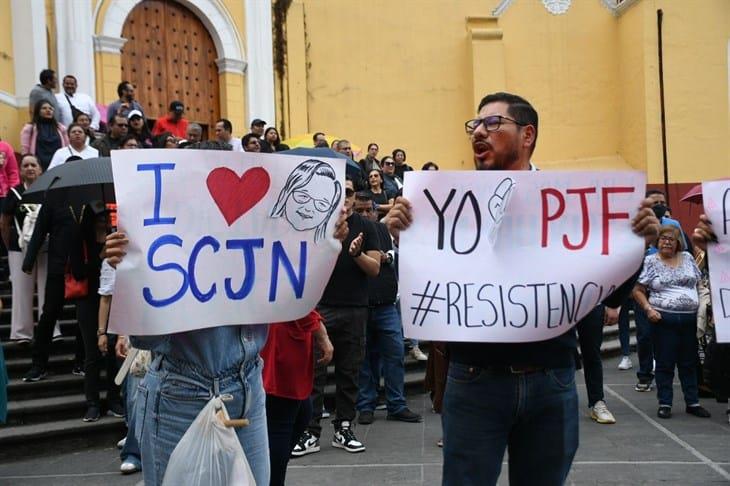 Trabajadores del Poder Judicial protestan de nuevo en Xalapa; extenderán paro de labores