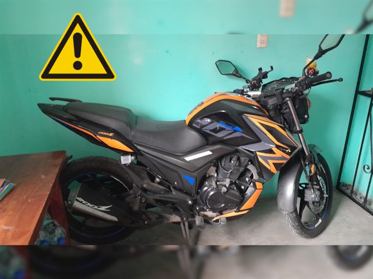 Roban motocicleta en céntricas calles de Misantla