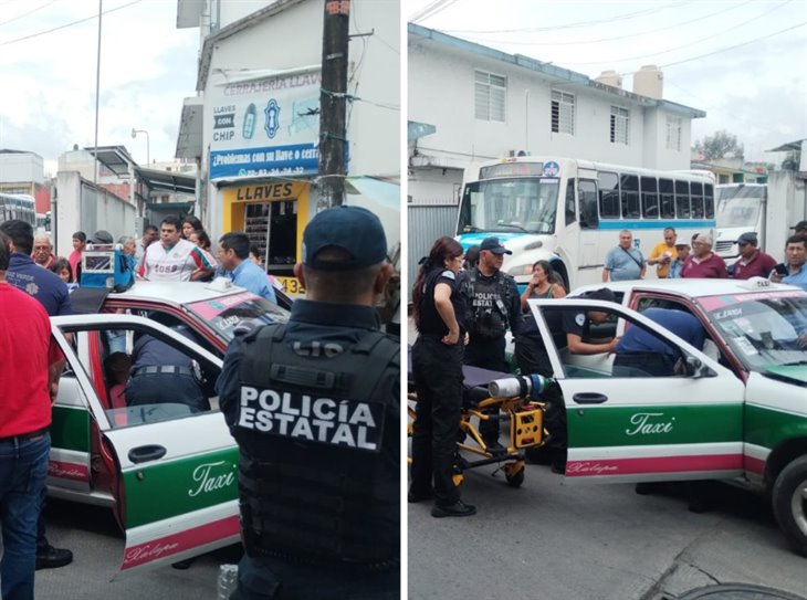 Taxista sufre infarto mientras conducía en transitada avenida de Xalapa