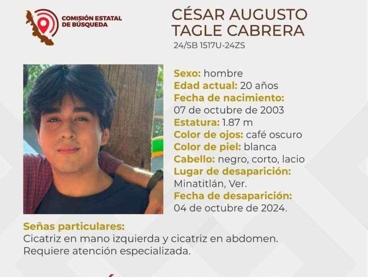 Joven de 20 años originario de Nuevo León, desaparece en Minatitlán