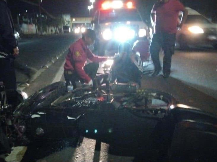 Automovilista escapa luego de provocar caída a motociclista en bulevar Xalapa-Banderilla