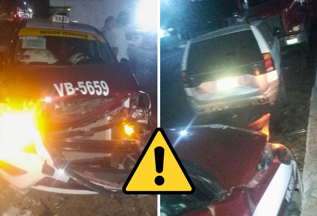 Taxista en aparente estado de ebriedad provoca accidente en carretera Xalapa-Veracruz