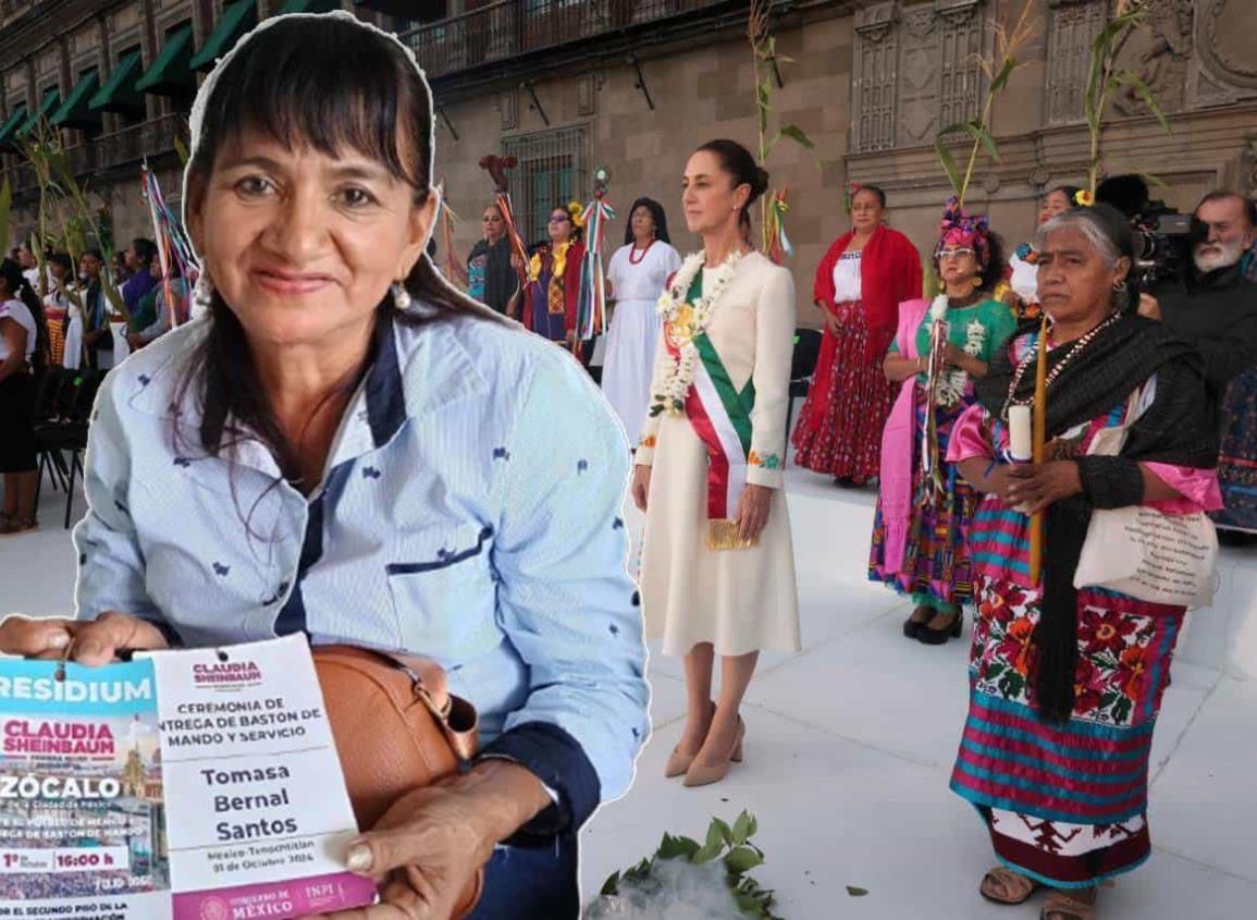 Representante indígena de Texistepec participó en entrega de Bastón de Mando a Claudia Sheinbaum