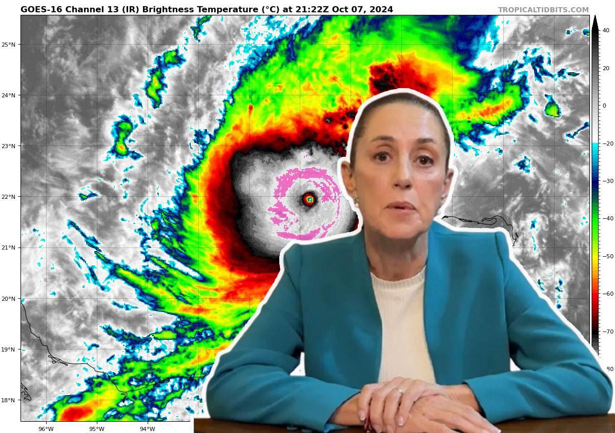 Huracán Milton, cada vez más cerca de impactar Yucatán; Presidenta emite alerta l VIDEO