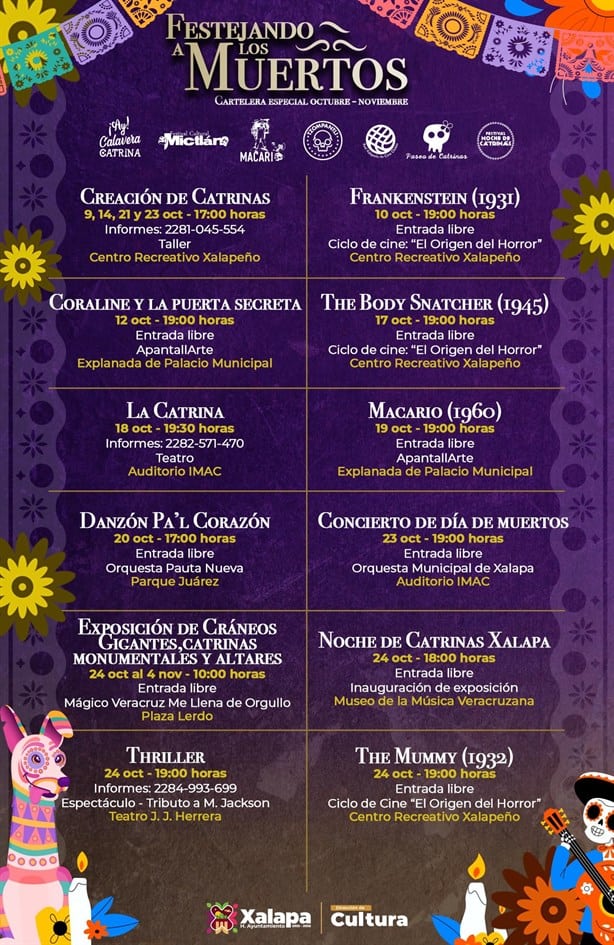 Día de Muertos en Xalapa: Conoce la cartelera de actividades octubre-noviembre 