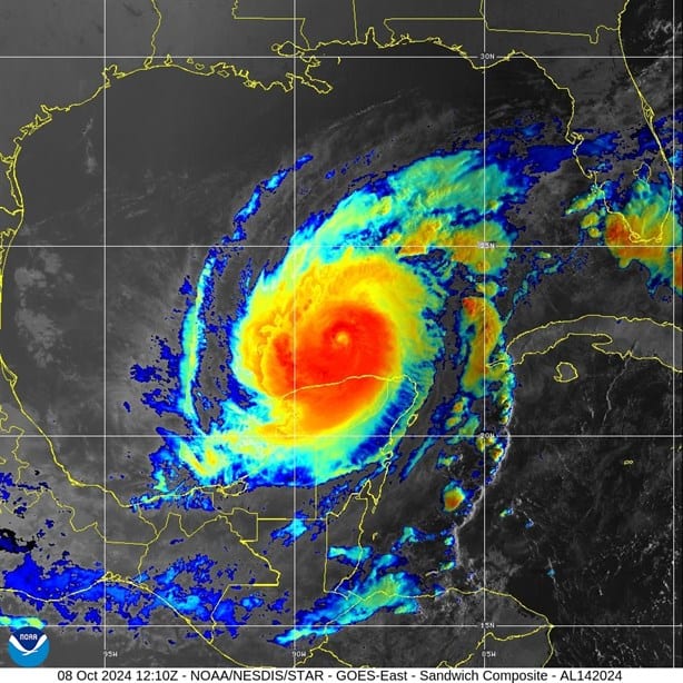 Huracán Milton se degrada a categoría 4; esta es su trayectoria