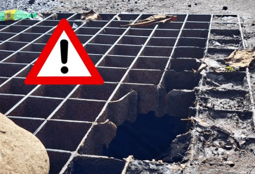 Niña cae en una alcantarilla abierta en Misantla; su madre exige solución