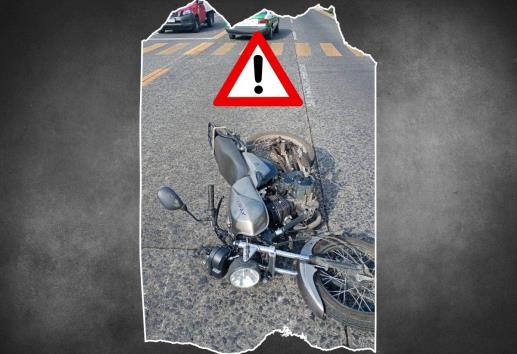 Herido, motociclista tras derrapar en avenida Ávila Camacho de Xalapa