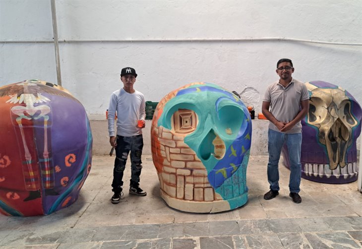 Por Día de Muertos, preparan exhibición de cráneos en Misantla