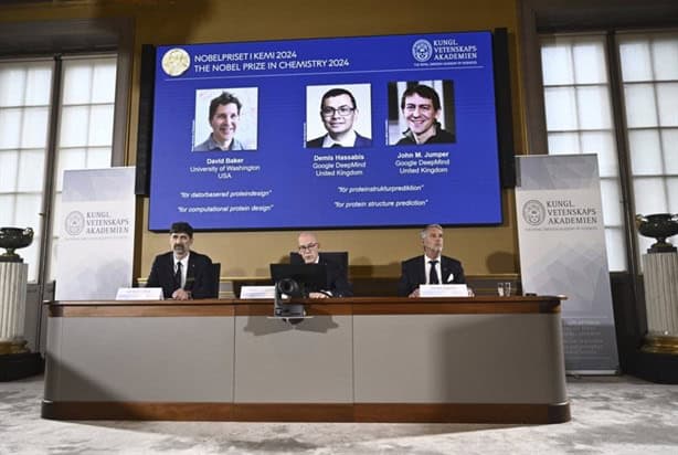 Ellos son David Baker, John M. Jumper y Demis Hassabis galardonados con el Premio Nobel de Química 2024