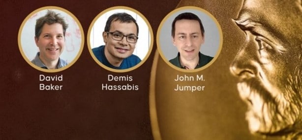 Ellos son David Baker, John M. Jumper y Demis Hassabis galardonados con el Premio Nobel de Química 2024