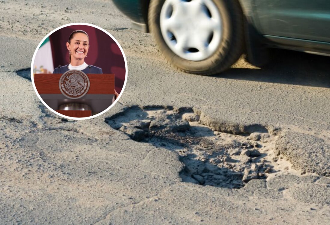 Claudia Sheinbaum anuncia programa de bacheo en todas las carreteras de México