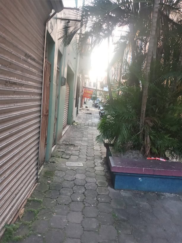 Solitario y deshabitado, así luce el Callejón Holtzinger en Centro Histórico de Veracruz