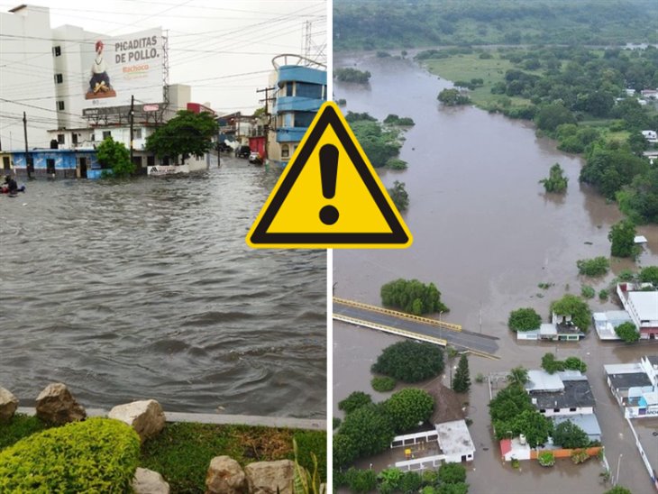 Tras inundaciones, emitirán declaratoria de emergencia en 6 municipios del sur en Veracruz