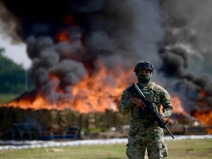 Destruyen en Veracruz casi 7 toneladas de drogas en operativo histórico