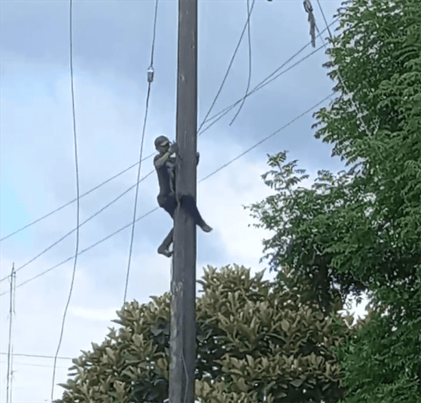 Usaba la única mano que tiene para robar cableado de Pemex en Moloacán; así lo detuvieron | VIDEO