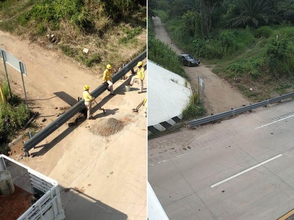 Nuevamente cierran accesos clandestinos a la autopista Cosolea- La Tinaja en Jaltipan