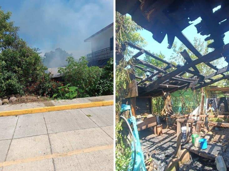 Sorprende a vecinos incendio en cocina de una vivienda en Yecuatla