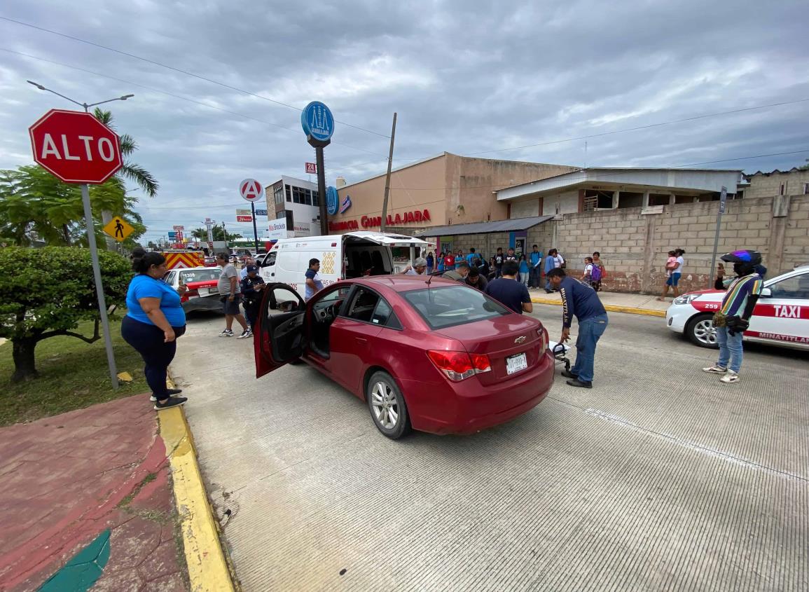 Severa carambola se registró este medio día sobre la avenida Justo Sierra