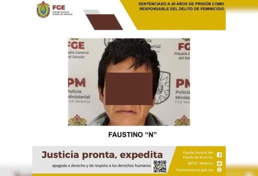 Sentencian a 40 años de prisión a feminicida que mató a su pareja en Córdoba