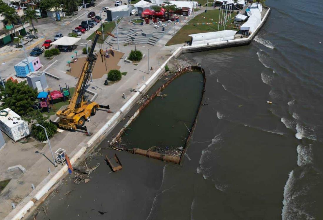 Dragado rescata la pesca y el turismo en el río Jamapa; se invirtió 50 mdp