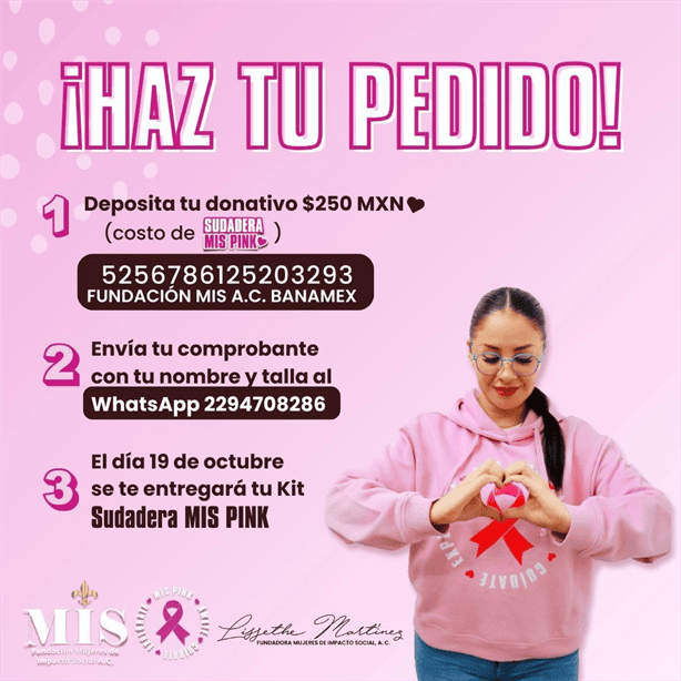 Lanzan campaña MIS Pink para donar ultrasonidos y prevenir cáncer de mama en mujeres jóvenes