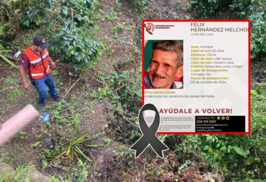 Adulto mayor es localizado sin vida en barranco de Huatusco; tenía 62 años