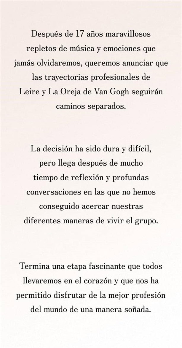 La Oreja de Van Gogh; ¿por qué Leire Martínez dejó la banda tras 17 años?