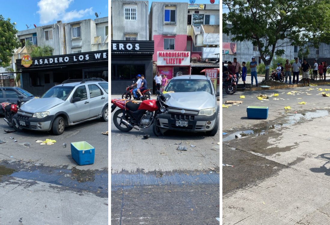 Repartidor de tortillas se salva tras fuerte accidente en Lagos de Puente Moreno