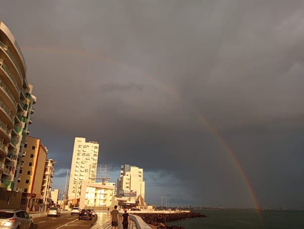 Sorprende arcoíris tras lluvia en la zona conurbada Veracruz – Boca del Río