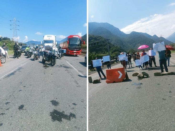 Bloquean autopista Orizaba-Puebla; crece protesta por mal estado de calles