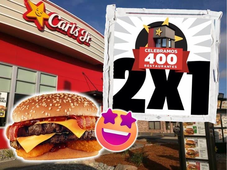 Carl´s Jr. lanza promoción 2x1 para celebrar sus 400 sucursales, ¿cuándo es?