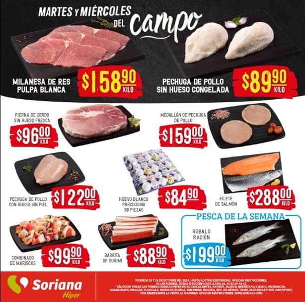 Martes y miércoles del campo en Soriana: estas son las ofertas del 15 y 16 de octubre