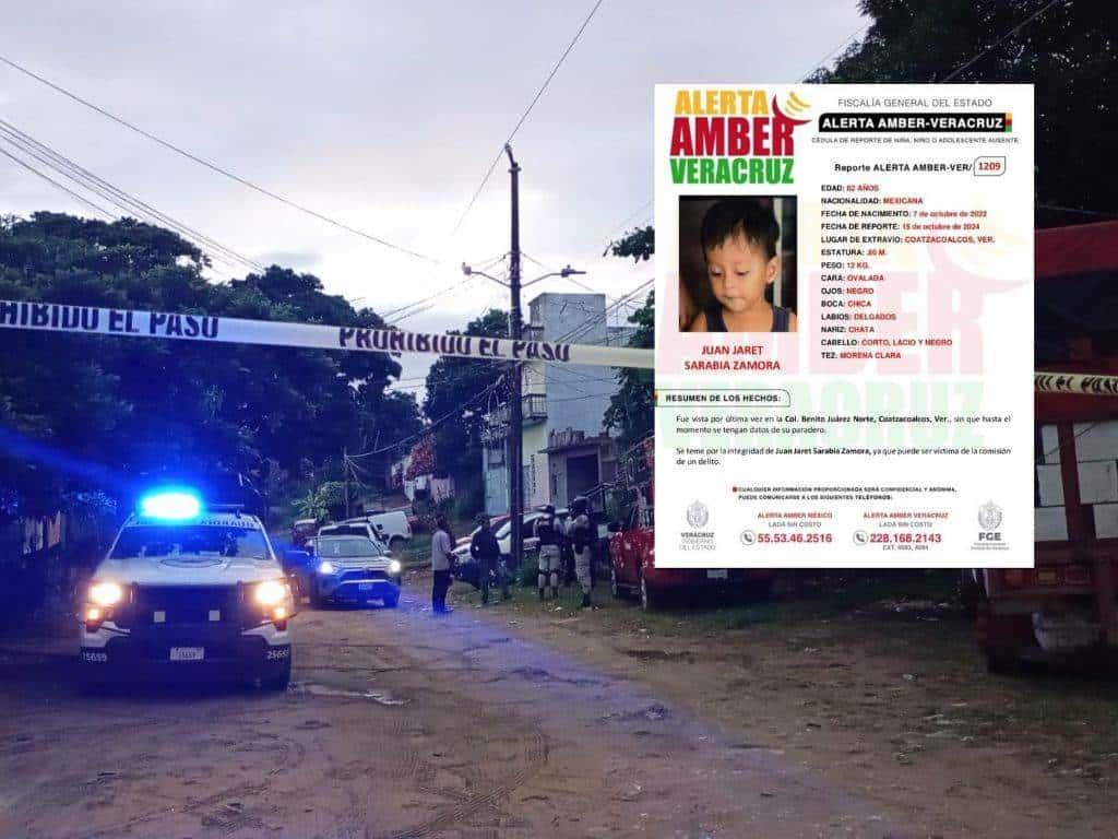 Activan alerta amber por caso de menor secuestrado en Coatzacoalcos