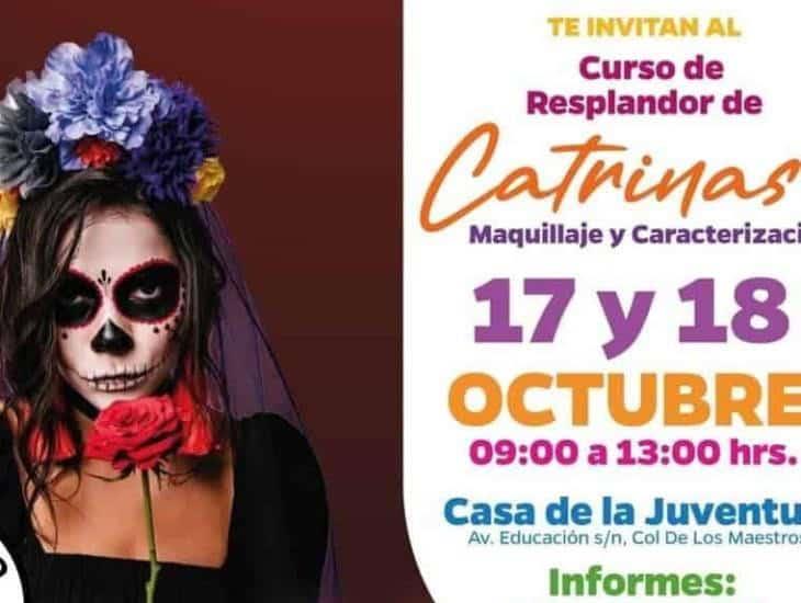 Impartirán curso de maquillaje para catrinas en Minatitlán; lugar y fecha