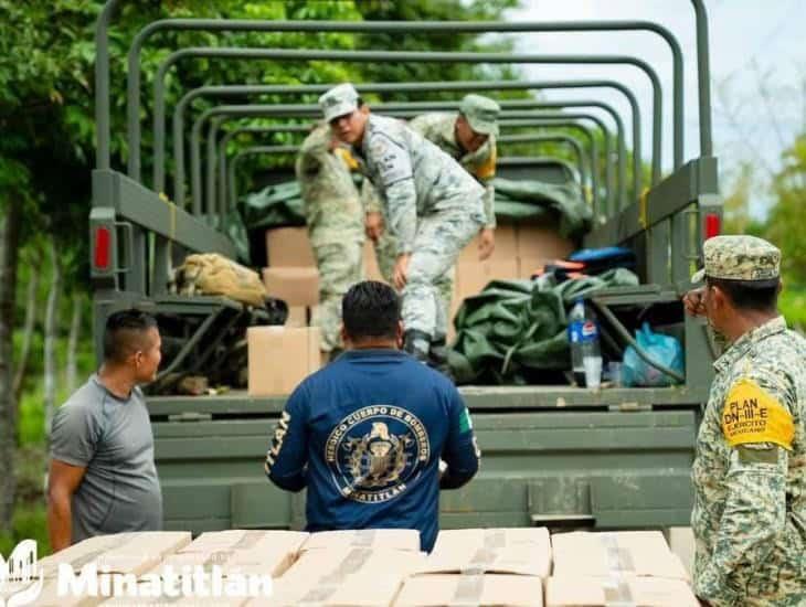 Autoridades hacen llegar ayuda a damnificados por creciente del Río Coatzacoalcos