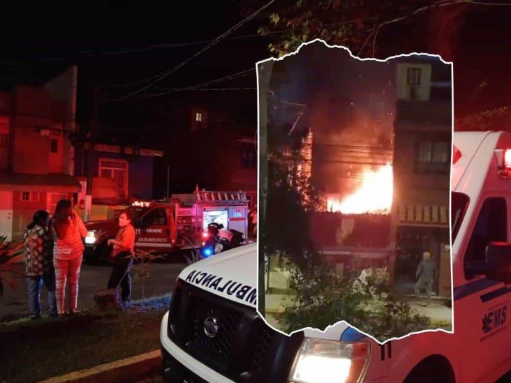 Se incendia vivienda en avenida Encanto, en Xalapa